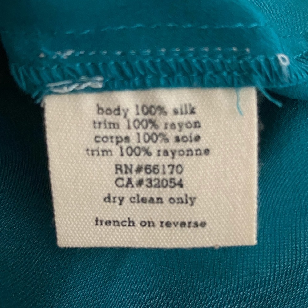 Silence & Noise Turquoise Silk String Tank With B… - image 6